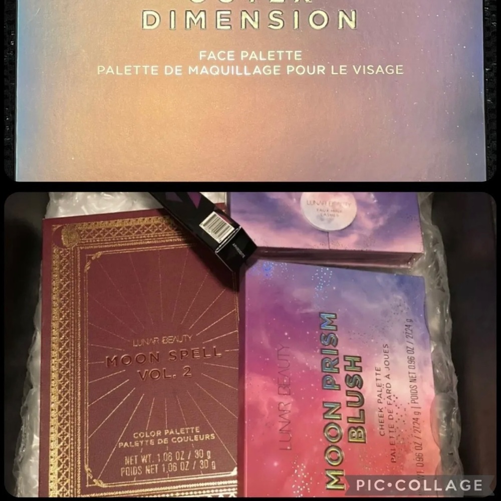 Lunar Beauty Lot Manny MUA Moon Spell 2 Blush Aphrodite Lashes Outer Dimension